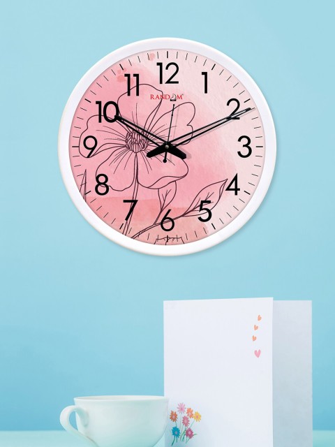 

RANDOM Black Dial Printed Analogue Wall Clock, White