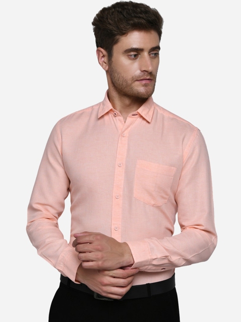 

Greenfibre Men Orange Regular Fit Solid Formal Shirt
