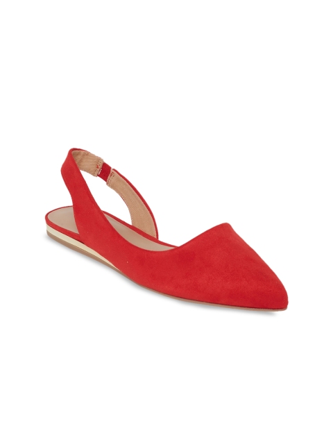 

Call It Spring Women Red Solid PU Ballerinas