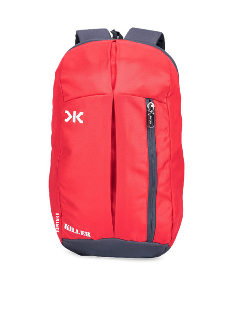 

Killer Red & Charcoal Grey Solid Backpack