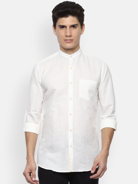 

Van Heusen Sport Men White Slim Fit Solid Casual Shirt