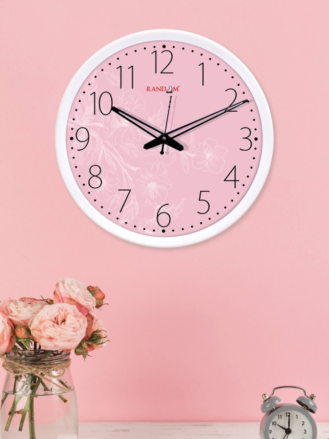 

RANDOM Pink & White Printed Analogue Wall Clock