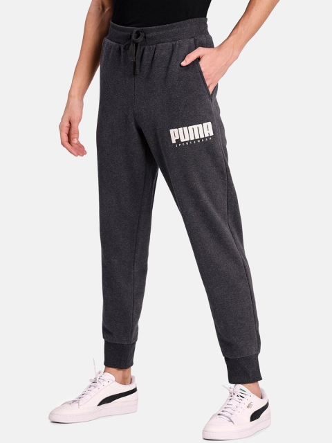 

Puma Men Charcoal Grey Solid Straight-Fit Athletics Pants FL Cl