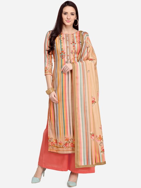 

Stylee LIFESTYLE Multicoloured Silk Blend Unstitched Dress Material, Multi