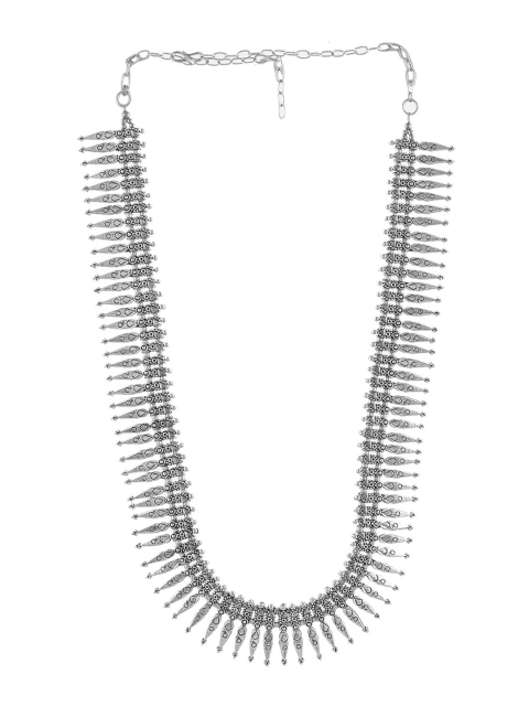 

Oxidised Silver-Plated Oxidised Enamelled Necklace