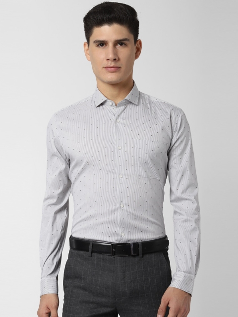 

Peter England Men Grey Slim Fit Printed Formal Shirt