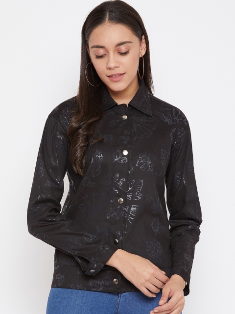 

Rider Republic Women Black Self Design Tailored Jacket