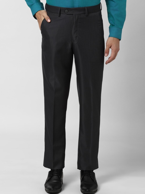 

Peter England Men Black Regular Fit Solid Formal Trousers