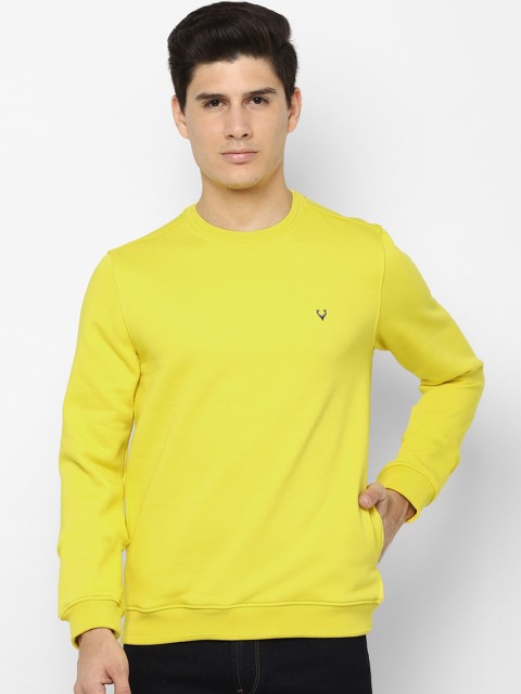 

Allen Solly Men Yellow Solid Sweatshirt