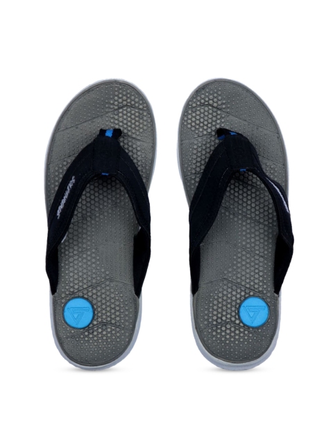 

Solethreads Men Black Solid Skid-Resistant Slip-On Flip Flops