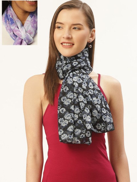 

Trend Arrest Women Pack Of 2 Printed Scarves, Taupe