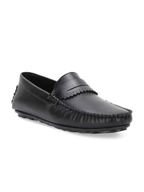 

CASOR Men Black Solid Loafers