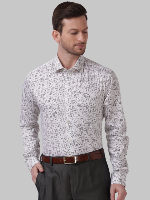 

Next Look Men White & Brown Slim Fit Printed Casual Shirt