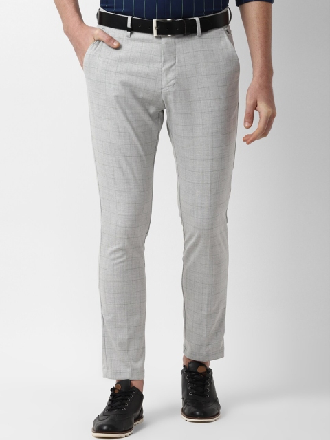

Louis Philippe Sport Men Grey Slim Fit Checked Regular Trousers