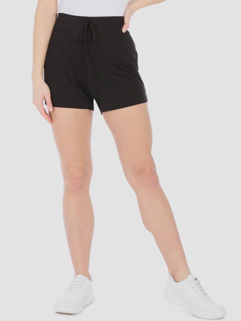 GAP Women Black Solid Regular Fit Regular Shorts