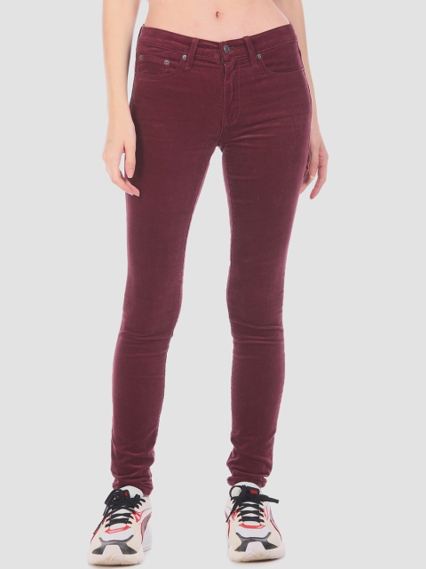 

GAP Women Maroon Slim Fit Mid-Rise Clean Look Jeans