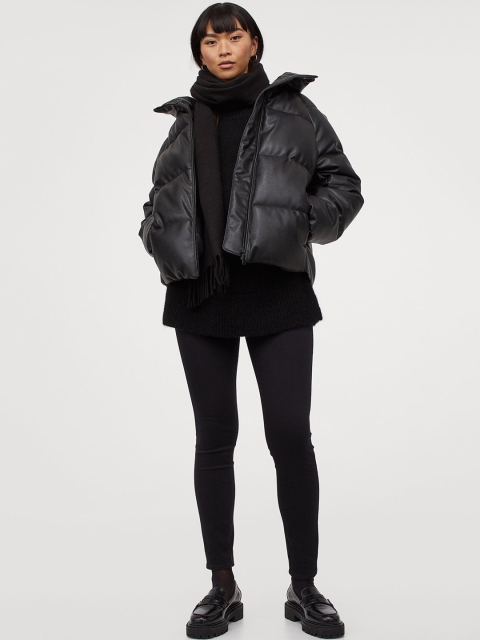 

H&M Women Black Solid MAMA Biker Treggings
