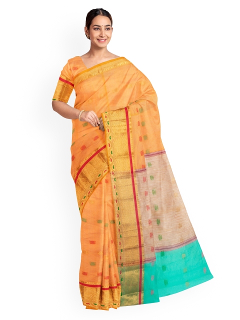 

KLM Fashion Mall Yellow Woven Design Saree