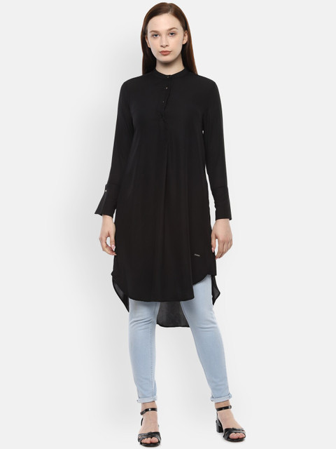 

Van Heusen Woman Black Solid Tunic