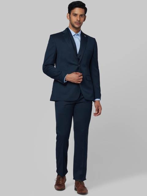 

Park Avenue Men Navy Blue Solid Super Slim-Fit Single-Breasted Formal Suit
