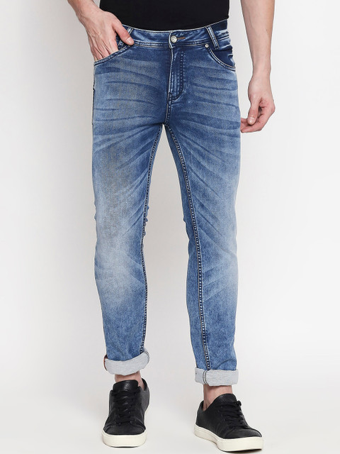

Mufti Men Blue Regular Fit Mid-Rise Clean Look Stretchable Jeans