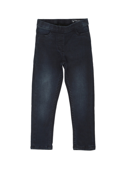 Allen Solly Junior Girls Navy Blue Regular Fit Mid-Rise Clean Look Stretchable Jeans