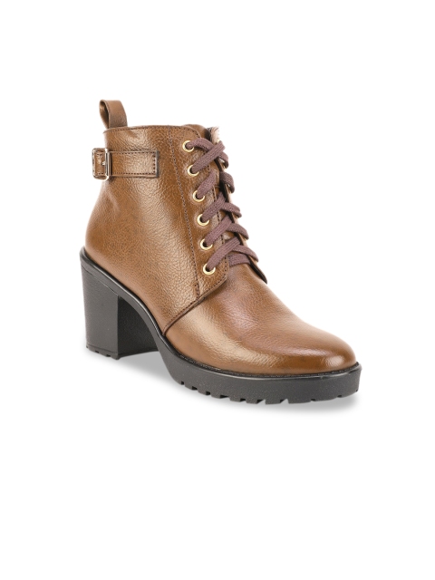

Bruno Manetti Women Brown Solid Heeled Boots
