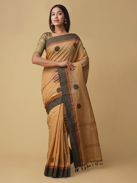 

Unnati Silks Brown Embroidered Saree