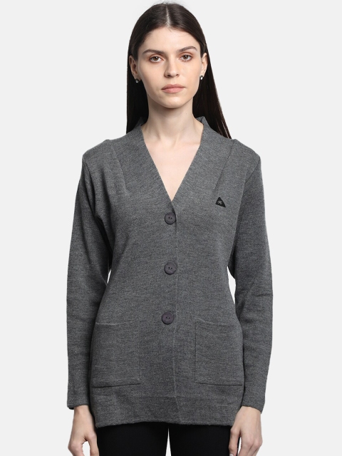 

Monte Carlo Women Grey Solid Woollen Cardigan