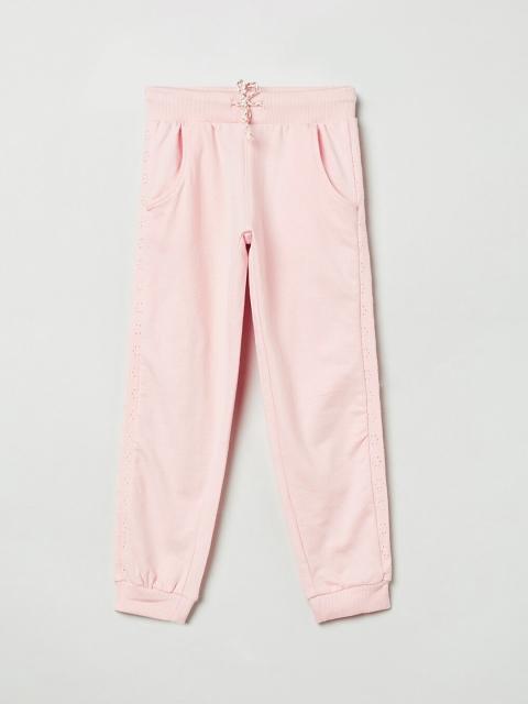 

Max Girls Pink Solid Straight-Fit Joggers
