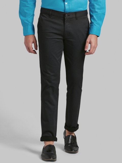 

Parx Men Black Skinny Fit Solid Regular Trousers