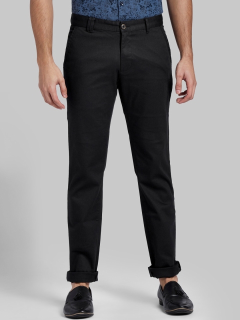 

Parx Men Black Tapered Fit Solid Regular Trousers