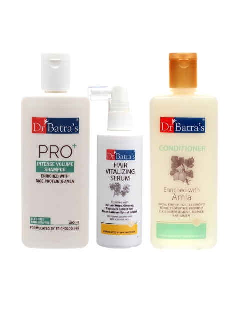 

Dr. Batras Combo of Hair Fall Control Shampoo, Conditioner & Serum - 525 ml, White