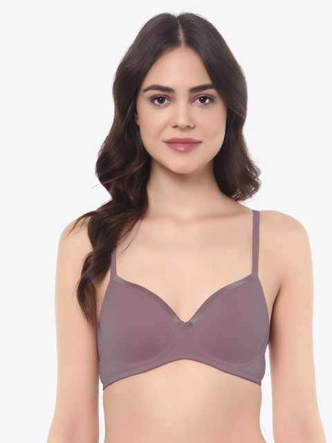 

Soie Taupe Solid Non-Wired Lightly Padded Everyday Bra CB-104