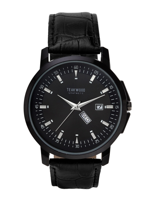 

Teakwood Leathers Men Black Analogue Watch
