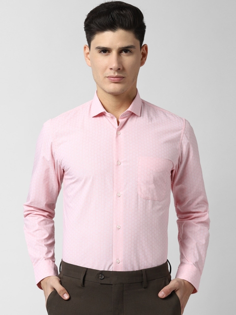 

Peter England Men Pink Slim Fit Printed Casual Shirt