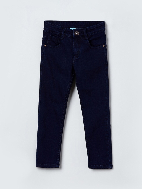 

max Boys Blue Regular Fit Mid-Rise Clean Look Jeans