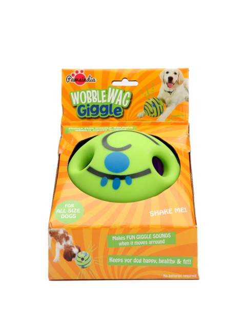

Pawsindia Green & Blue Printed Wobble Wag Dog Toy