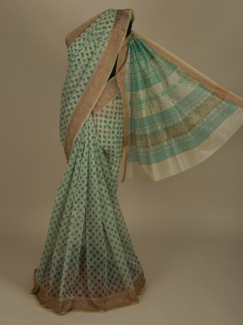 

Pothys Cream-Coloured Printed Saree
