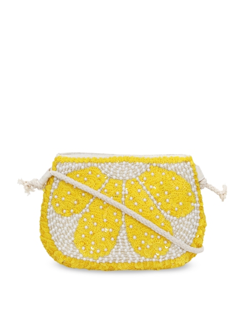 

Diwaah Girls Yellow Printed Sling Bag