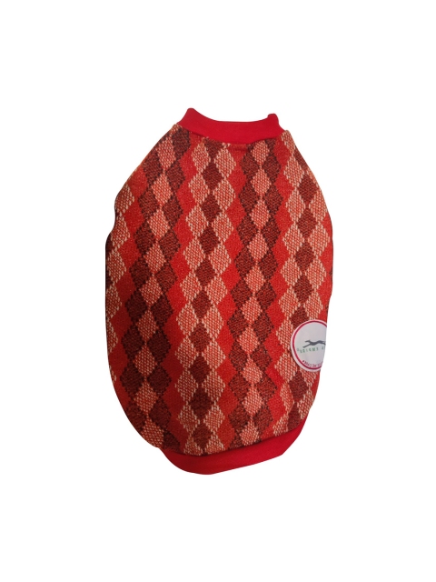 

PETS EMPIRE Red Self-Design Dog Sweater