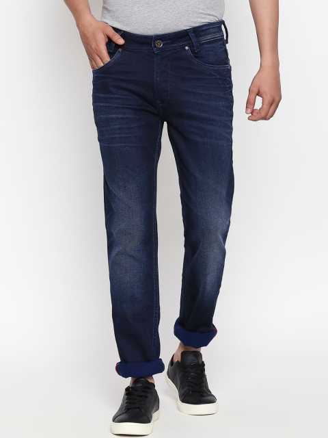 

Mufti Men Navy Blue Skinny Fit Mid-Rise Clean Look Stretchable Jeans