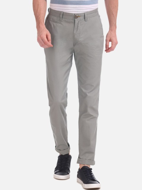 

Cherokee Men Grey Slim Fit Solid Regular Trousers