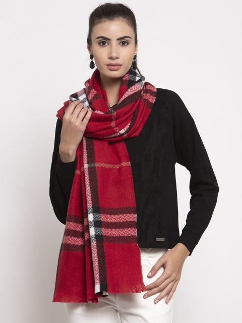 

Global Republic Women Maroon & Black Checked Stole