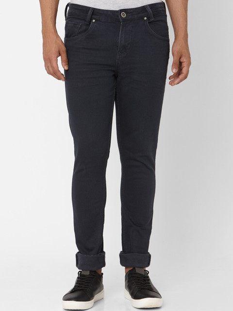 

Mufti Men Charcoal Grey Skinny Fit Mid-Rise Clean Look Stretchable Jeans
