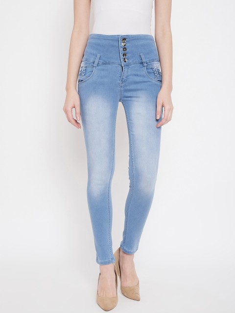 

Purple Feather Women Blue Skinny Fit High-Rise Clean Look Jeans