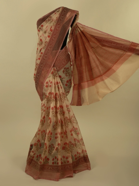 

Pothys Cream-Coloured Woven Design Supernet Saree