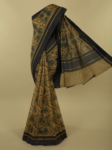 

Pothys Yellow & Green Supernet Printed Saree