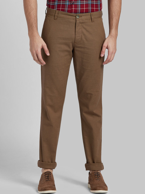 

Parx Men Brown Tapered Fit Solid Regular Trousers