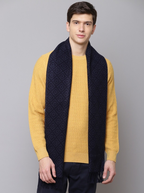 

GANT Men Blue Printed Woollen Muffler